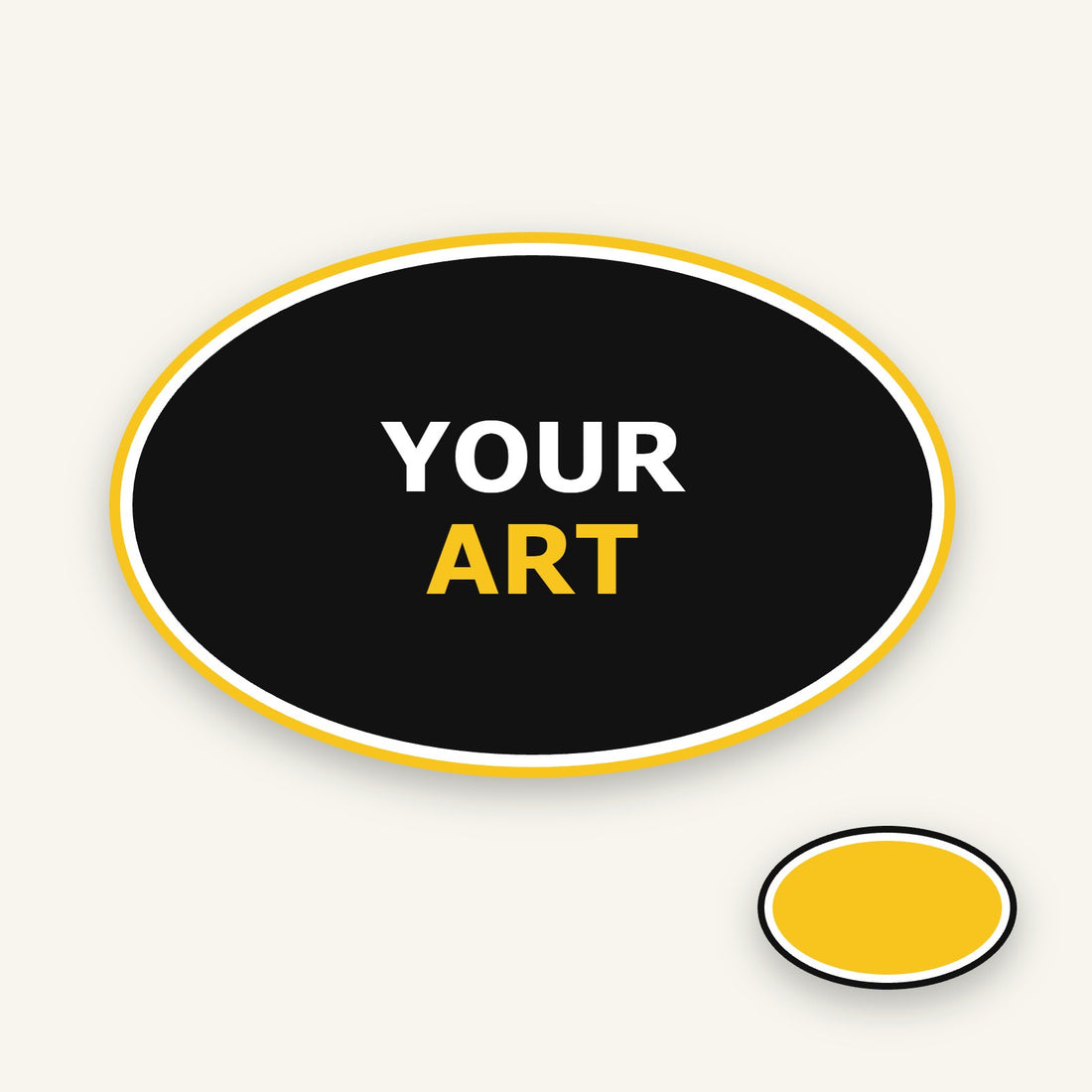 Custom oval stickers