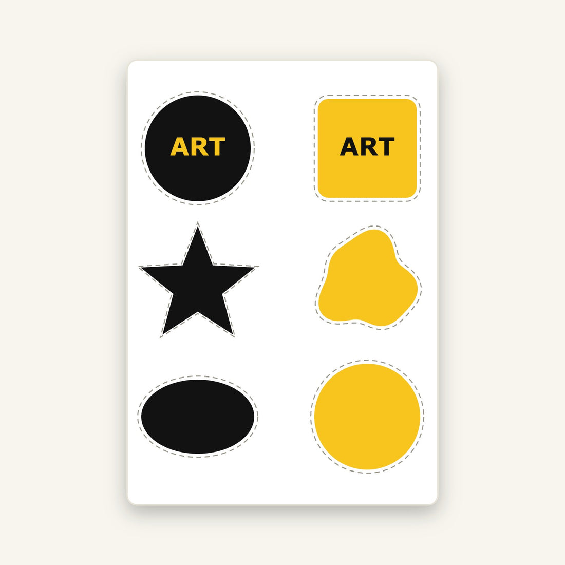 Custom sticker sheet with multiple kiss cut stickers