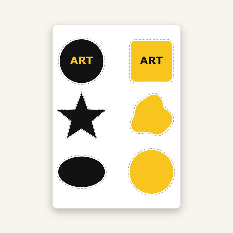 Custom sticker sheet with multiple kiss cut stickers